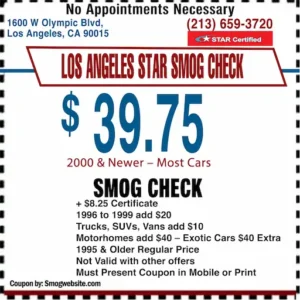 Smog Coupon Los Angeles